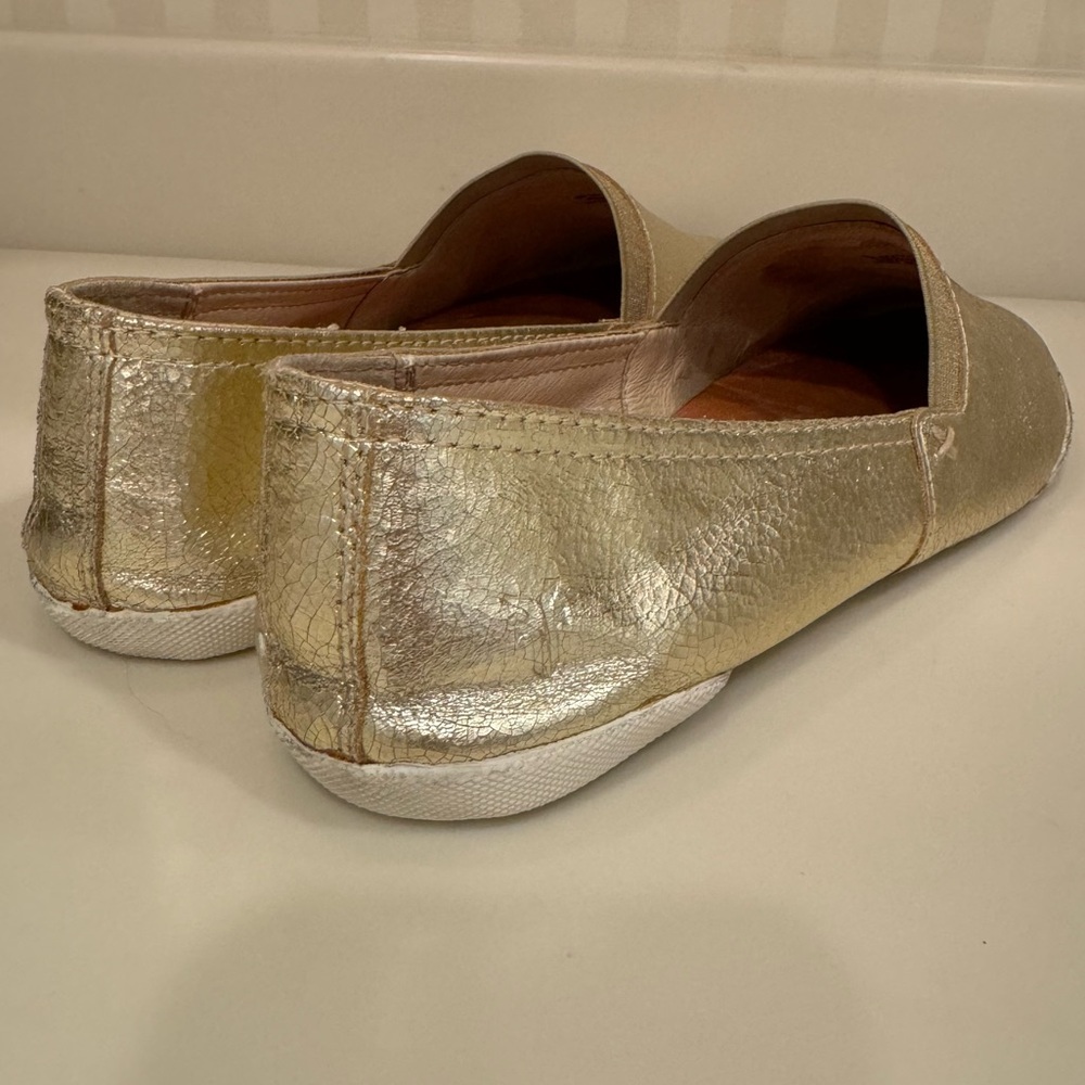 MFrye Melanie Metallic Gold Slip On Ballet Flats - Picture 12 of 16